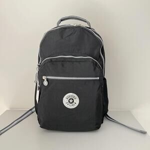 Kipling Seoul Up 17" Laptop Extra Large Backpack in True Black Tonal NWT